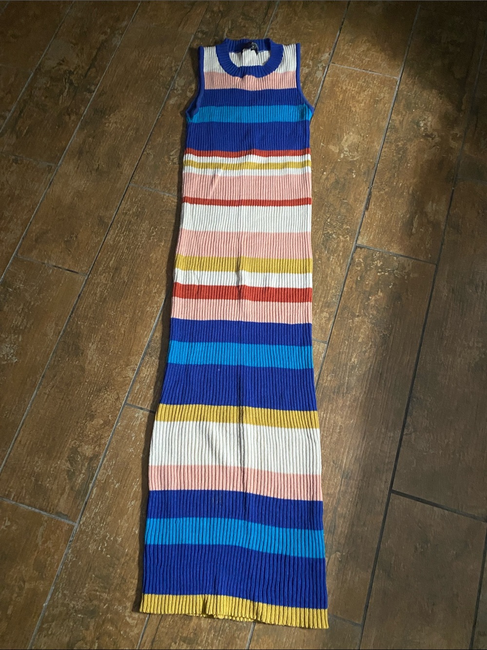 Striped Knit Maxi Dress - Multicolor. Size medium-runs small.